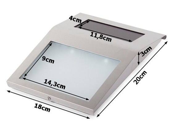 Osvetljena hišna številka sončna vodena kovinska svetilka