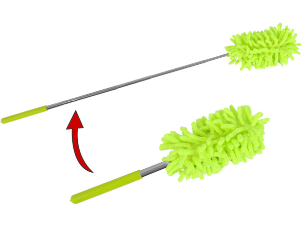 Dirt broom brush telescopic long folding microfibre
