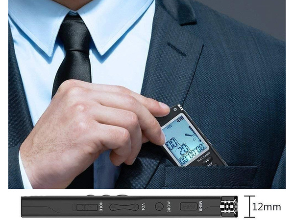 Digitaalne diktofon mp3-mängija 8gb tundlik mikrofon kõrvaklapid