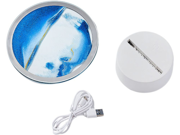 Liivalamp 3d liikuv dünaamiline liiv dekoratiivne laud usb led rgb