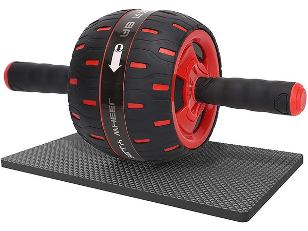 Ejercicio abdominal rueda de rodillos + colchoneta