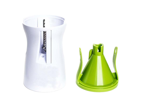 Decorative julienne spiral vegetable sharpener