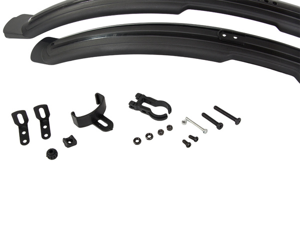 Fenders avant et arriere de vélo universels set of 2 pcs black