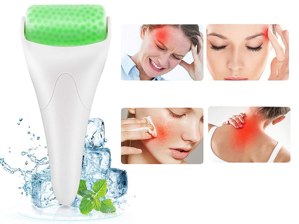 Rouleau massant refroidissant visage cou corps glace