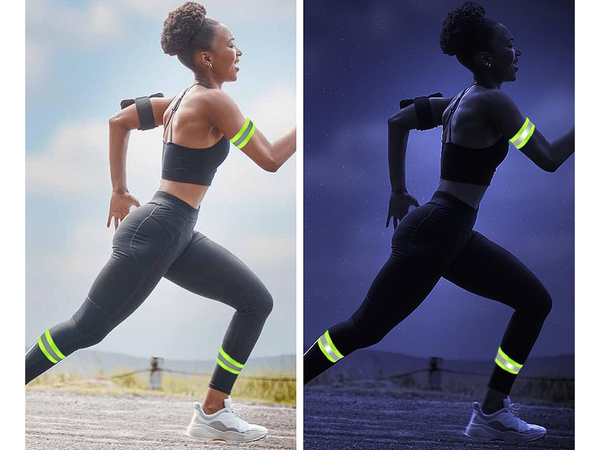 Reflexná náplasť na oči flexibilný náramok žltá 2ks