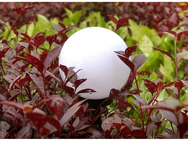 4x solar garden lamps white ball white sprinkled 10 cm