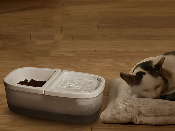 Szökőkút macska tál kutya víz és étel automata itató 2in1 usb