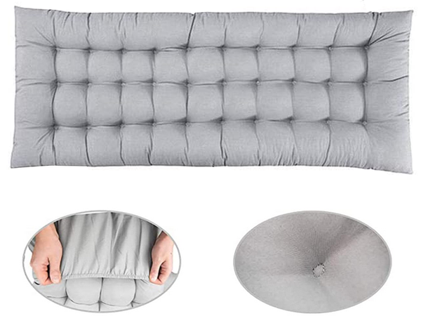 Zahradní plochý polštář 170x50 cm silný prošívaný sedací nábytek