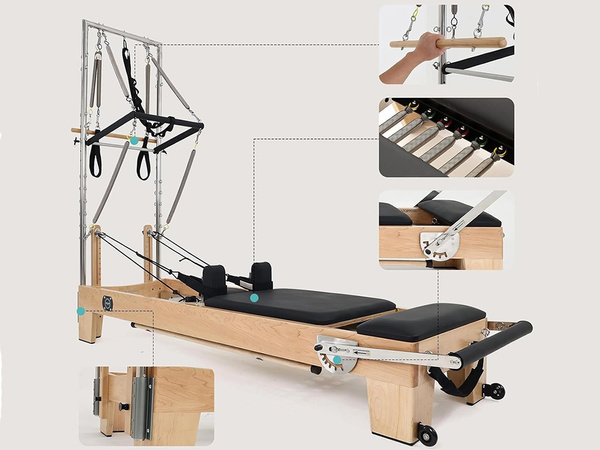 REFORMER PILATES LIT D'EXERCICE ÉQUIPEMENT DE FITNESS
