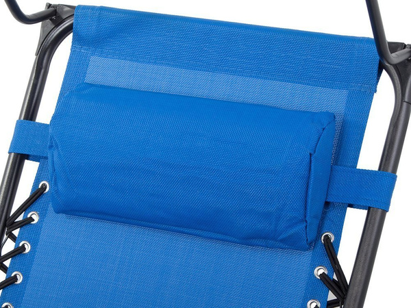 Leżak ogrodowy plażowy składany daszek gravity