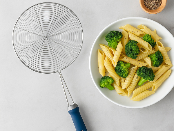 Cedzak spoža sitko chochla fritēšanai pierogiem frytek szumówka kuchenna
