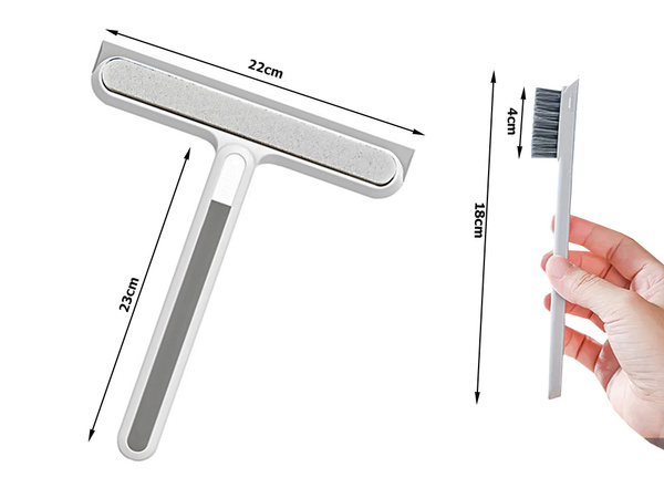 Logu tīrīšanas slotiņa ar rokturi logu ūdens birste birste ar rievām