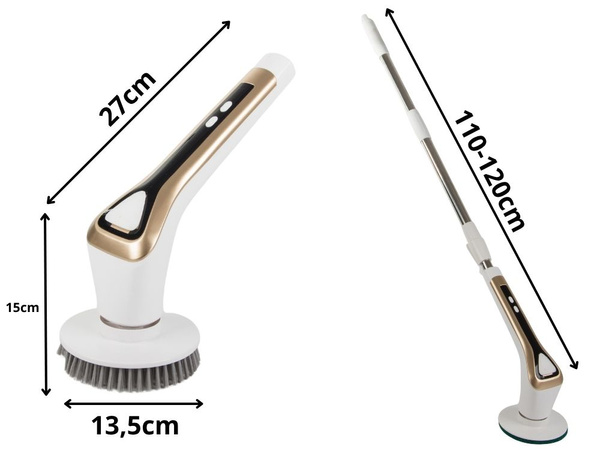 Brosse électrique rotative pour joints de carreaux balai à frotter jeu d'embouts batterie