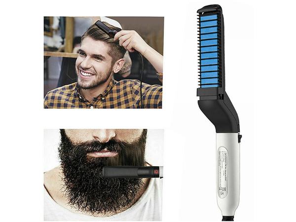 Narovnávač fúzov a vlasov hrebeňová kefa