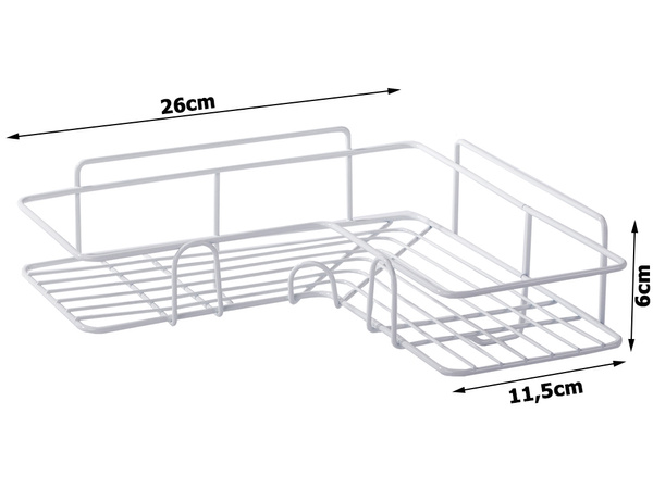 Loft esquina baño ducha estante gancho colgante blanco