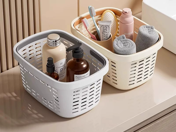 Panier panier petit panier organiseur de salle de bains pour cosmétiques clips poignées