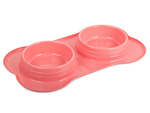 Double bowl for dog/cat food 0.4 l x 2