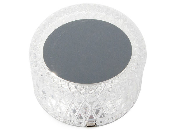 Lámpara de mesa de cristal led rgb usb mando a distancia
