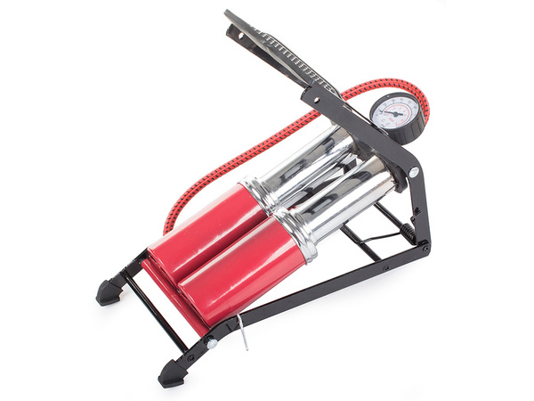 Foot pump two-piston end pump