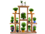 Blumentopf hochstehendes holzblumenbeet 3-stöckiges bücherregal