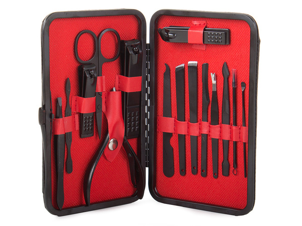 Set manicura cortauñas tijeras estuche 16el