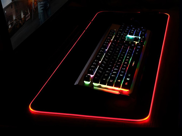 Gaming pad megvilágított rgb xxl 90x40 az egér billentyűzet alatt usb