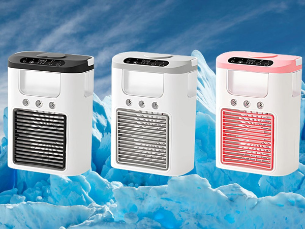 Stolní ventilátor s vodním zvlhčovačem usb rgb vedl 3 úrovně rychlosti