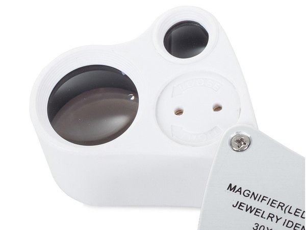 Jeweller's loupe folding 2 led 30x 60x