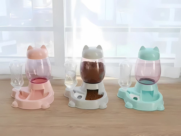 Futter- und wasserspender für hunde automatische katzennapfspender 2in1
