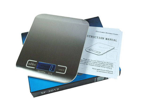 Elektronische küchengewichte lcd 5kg flat steel