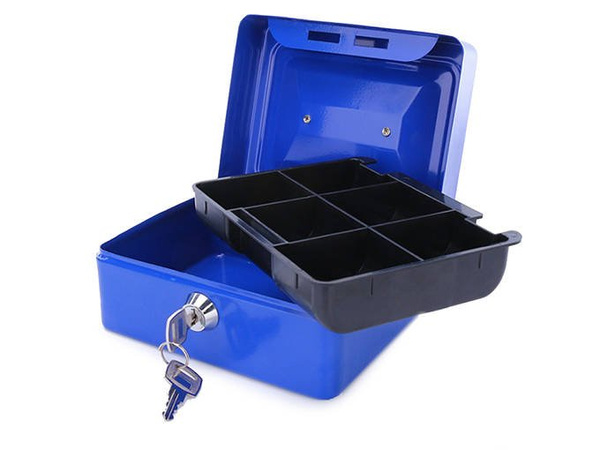 Metal money box safe key documents