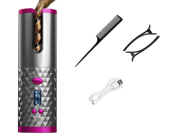 Automatic lcd rotary hair curler