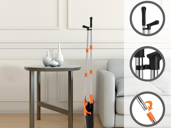 Lazy man's sweeping kit swifter brush mop cleaning wiper dustpan 2in1
