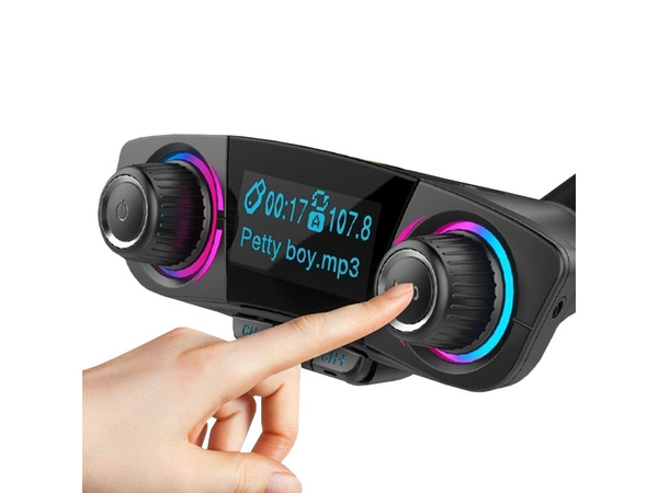 Transmetteur fm bluetooth usb 5.0 multifonctionnel 8in1