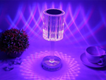 Lampka nocna stołowa kryształ led rgb usb pilot