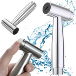 Metal pressure bidet handle with button for bidet toilet