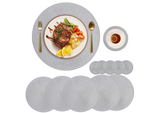 Круглый коврик для кухонного стола плетеный коврик серый