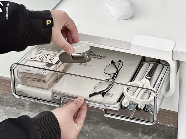 Cajón bajo la encimera de la mesa estante contenedor extraíble deslizable organizador asa