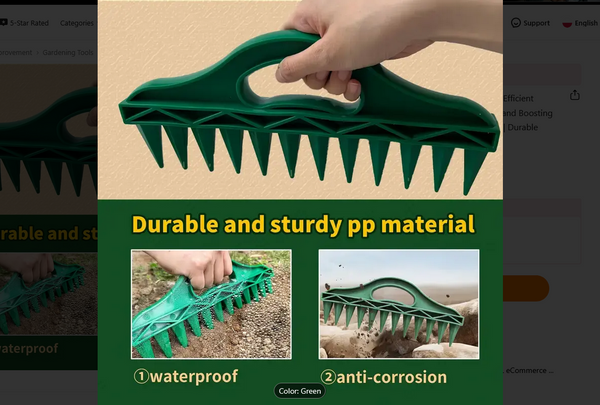 Rankinis 12 skylučių perforatorius sodo sodinukas