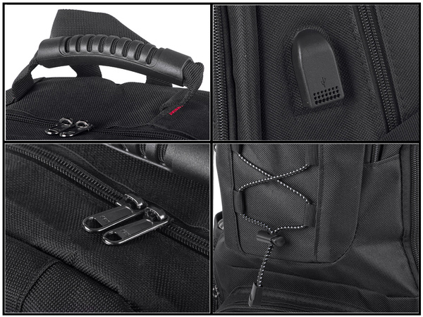 Rucksack 35l black travel hiking trekking strong in the mountains durable