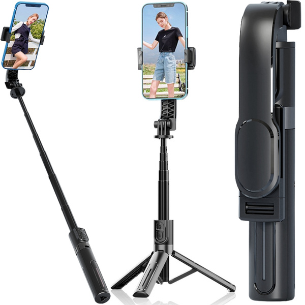 Selfie stick telefono laikiklis tripodas bluetooth nuotolinis valdymas 90 cm
