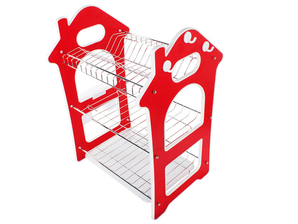 Kolmekorruseline nõudekuivatusrest kuivkäimla