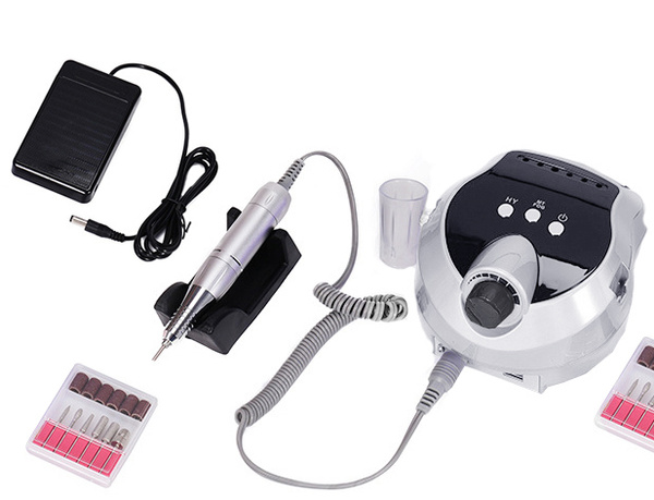 Frezarka do paznokci manicure pedicure 80w profesjonalna mocna + frezy 6szt