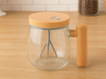 Self-stirring mug for coffee, tea and other beverages, glass, electric, 400 ml