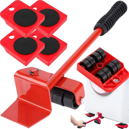 KIT DE ELEVACIÓN PARA TRANSPORTE DE MUEBLES hasta 150KG 4 x RODILLOS