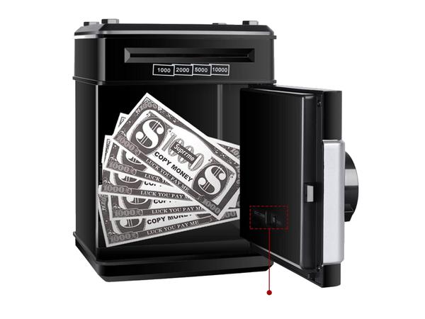 Spardose geldautomat zugangscode banknoten