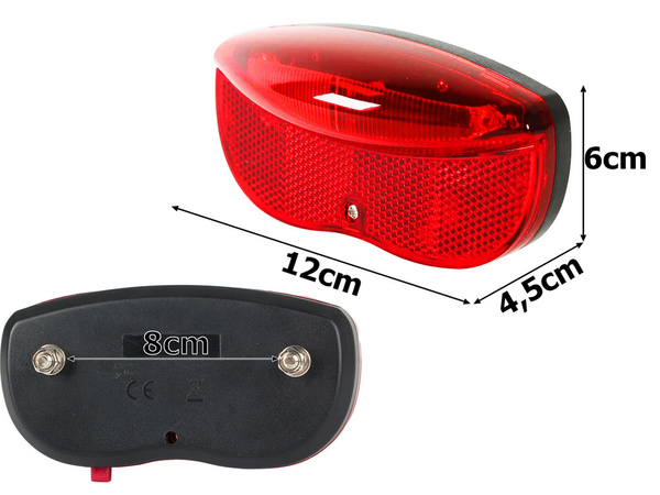 A condus biciclete lumina din spate pentru biciclete rack 2xaa baterii puternice