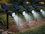 LAMPE DE JARDIN SOLAIRE À ENFONCER 4 LED 3 MODES CAPTEUR CRÉPUSCULAIRE