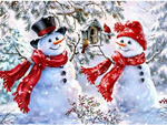 Diamantová výšivka snehuliak set vianočný 5d