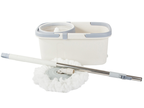Rotary mop 360 spin turbo bucket set microfibre pad